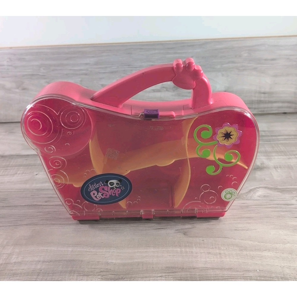 Littlest Pet Shop Lps Lpsa Carry Storage Case Pink Orange Hard Hasbro